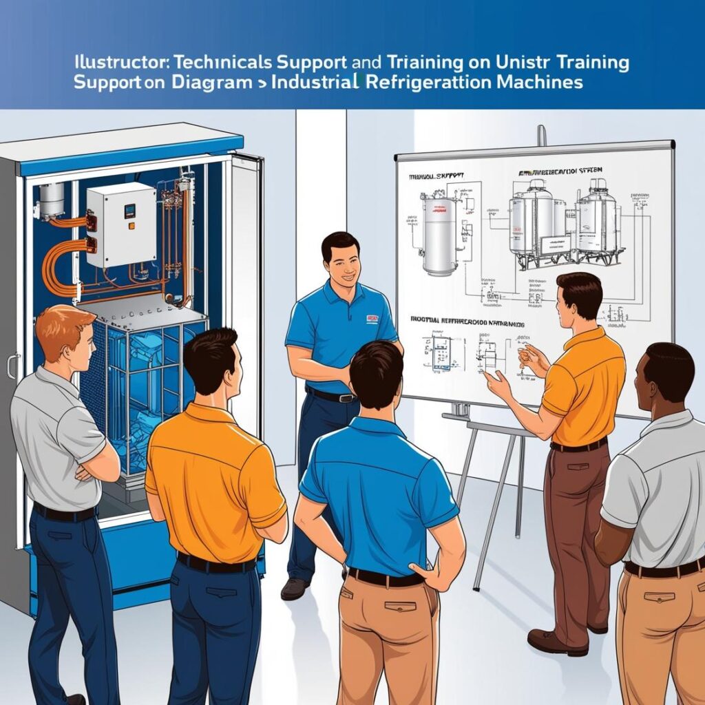 Technical Support and Training on industrial refrigeration machines